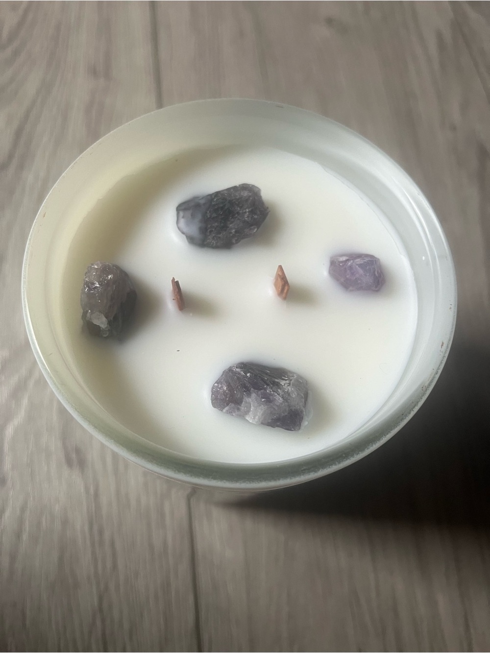 Amethyst Crystal-Infused Soy Candle
